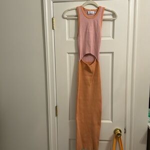 Petal and Pup Sofi Sleeveless Two-Toned Cut Out Midi Dress